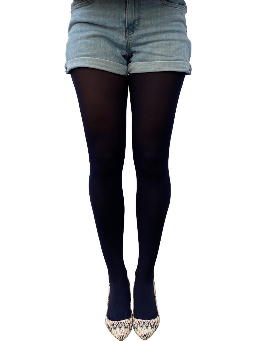 Navy Blue Opaque Tights 80 D for Women